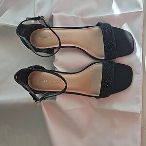 Kelly & Katie Caital Sandal, Black Suede, 12M